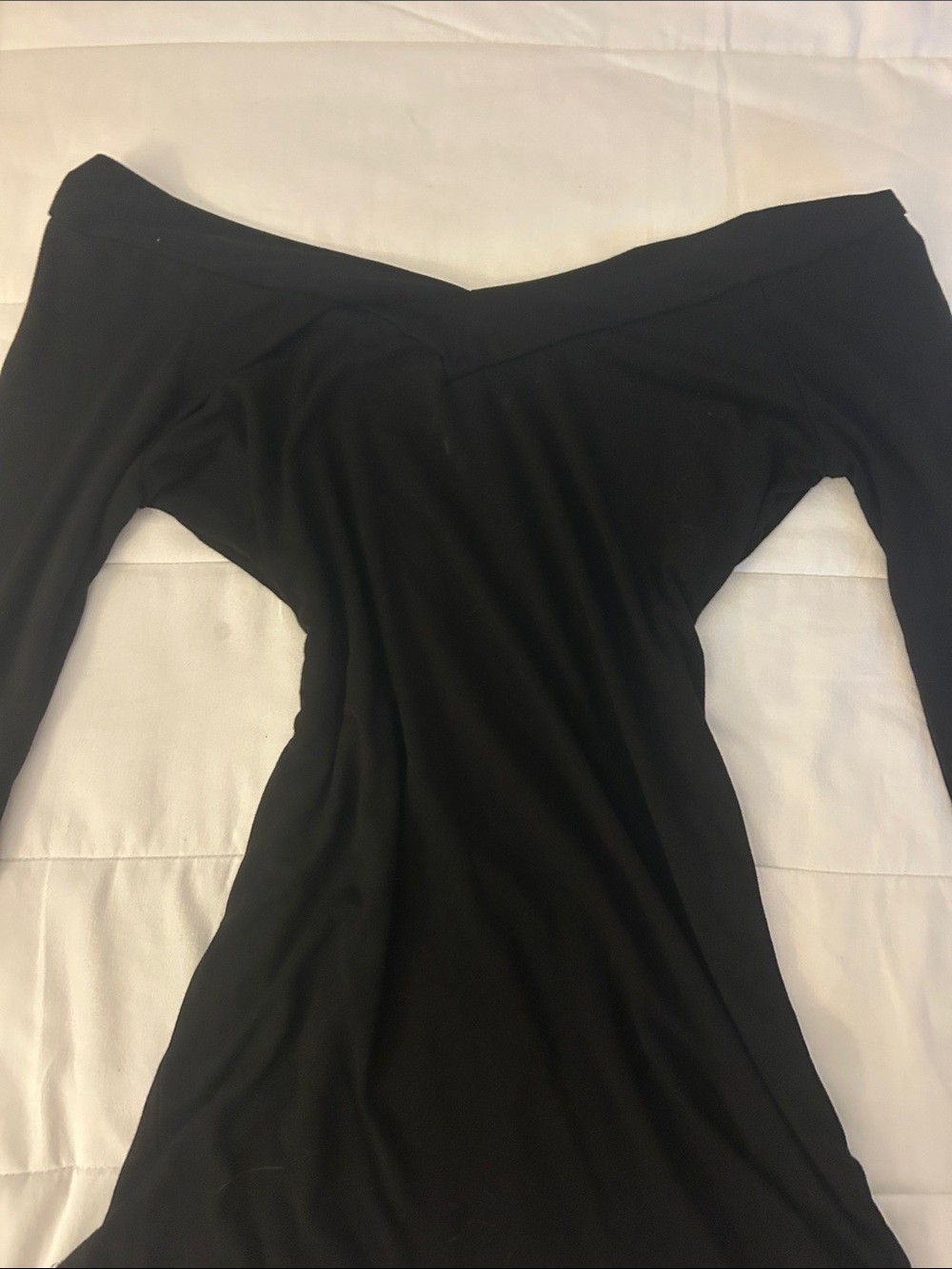 Black off the shoulder top